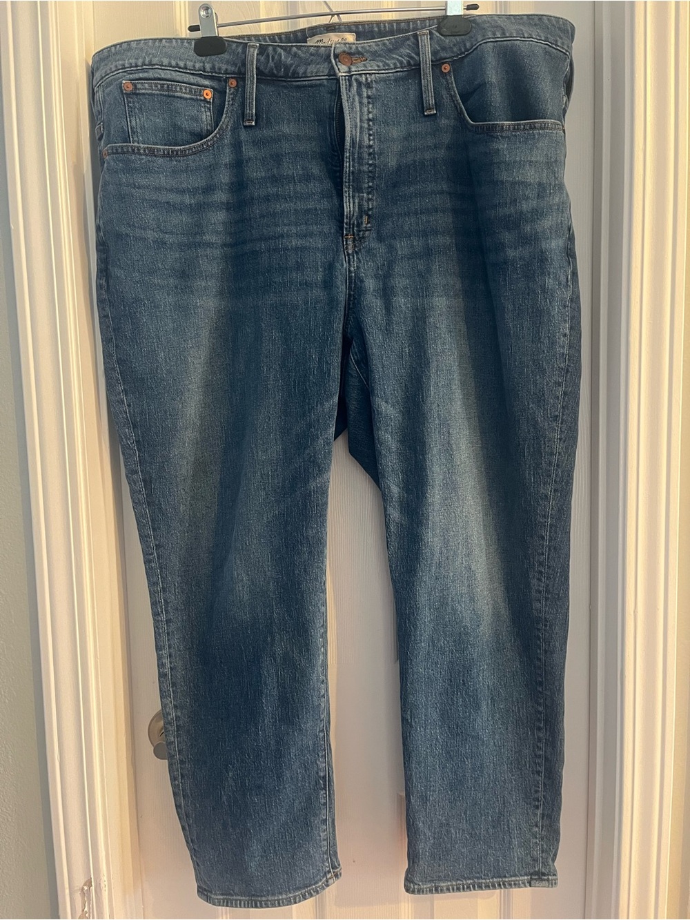 Madewell “Perfect Vintage” Straight-Leg Blue Denim Jeans